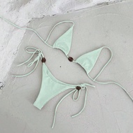 ชุดว่ายน้ำบิกินี่ของผู้หญิงสีพื้นเซ็กซี่ Polovedo Official