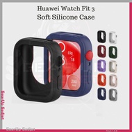 Huawei Watch Fit 3 Silicone Rubber Soft Cover Screen Protector Accessories For Smartwatch Huawei Wat