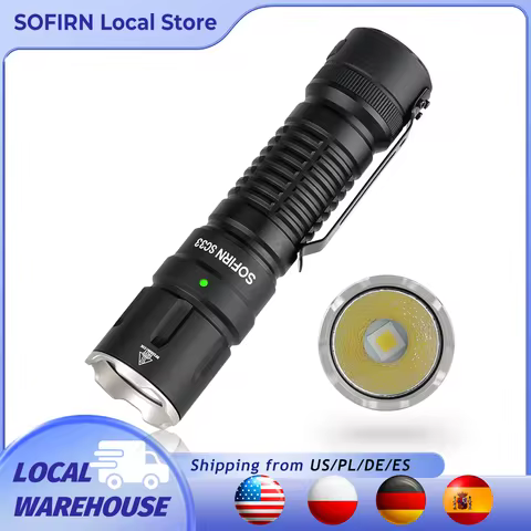 Sofirn SC33 XHP70.3 HI LED Flashlight Tactical 5200lm Powerful 21700 USB C Rechargeable Torch with T
