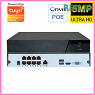 RBNJO Tuya สมาร์ทไลฟ์8CH 5MP 4CH 4MP POE ONVIF NVR เครื่องบันทึกวีดีโอกล้อง IP ระบบ CCTV เครือข่าย P