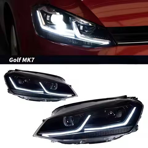 LED Headlights for Volkswagen VW Golf 7 VII MK7TSI TDI 2014-2017 Front Lamps DRL Sequential Indicato