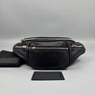 Alexander Wang 亞歷山大 黑色全皮Attica腰包 尺寸32*11