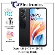 Oppo A18 | 4GB RAM + 128GB ROM | Free $10 Ntuc Voucher &amp; Samsung 3.5mm Earphones - T2 Electronics