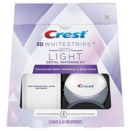 Crest 3D Whitestrips with Light, Teeth Whitening Strip Kit, 20 Strips 100% from USA
