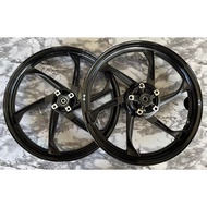 Enkei Sport Rim 6 Batang Hitam Y15ZR V1 V2 / Y16, Size (Front 1.6, Rear 1.85) Free Tube Kepala