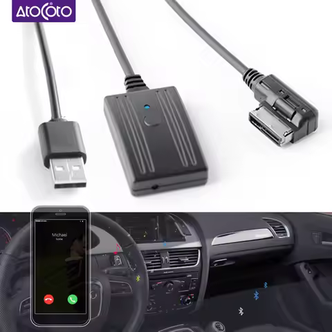 Bluetooth 5.0 Car Kit Phone Call Handsfree AUX USB Adapter for Audi A4 A5 A6 Q5 Q7 MMI 2G 3G System 