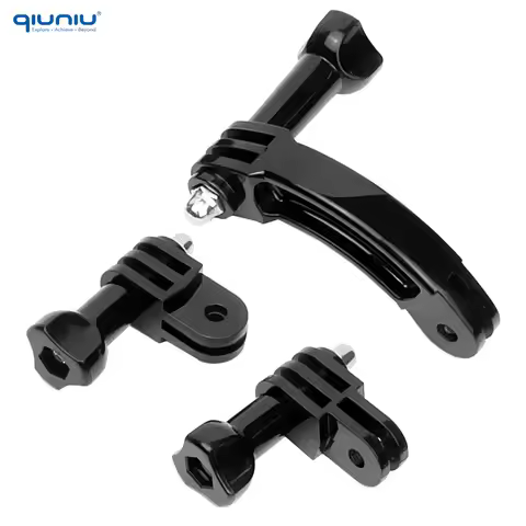 Helmet Curved Extension Arm Rotary Connection Screw Chains Mount for GoPro Hero 8 9 10 12 13 SJCAM A
