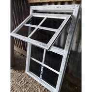 KUSEN JENDELA ALUMINIUM VARIASI ORNAMEN, DGN MODEL BAGIAN ATAS BISA BUKA, BAWAH KACA MATI, BISA COST