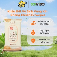 Ecowipes Gynecological Wet Wipes for Intimate Cleaning, pack of 10 sheets, Antibacterial, Deodorant,