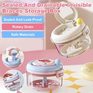 [Airtight Leakproof] / [Quick Drain Design] JMY Sealed Drainage Invisalign Retainer Retainer Case / 