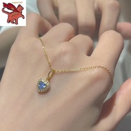 18k saudi gold necklace pawnable original Love heart necklace for women luxury heart-shaped collarbo