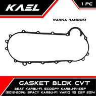 Gasket Block CVT Honda Beat Karbu-FI Awal &amp; Scoopy Carbu-F1-eSP 2012 Sampai 2014 &amp; Vario 110 eSP 2014 &amp; Spacy Lama-Old-FI Paking-Packing Blok