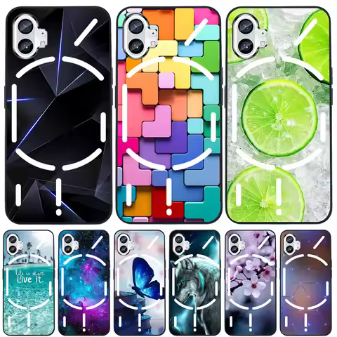 For Nothing Phone One / Nothing Phone 1 Case Soft Black Silicone Bumper Phone Cover for Nothing One 