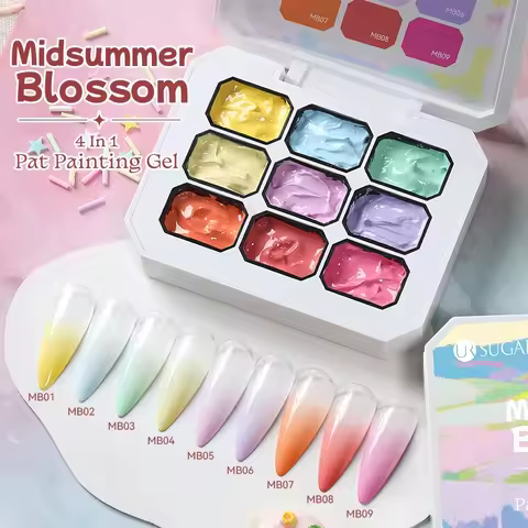 UR SUGAR 9 Colors 4 In 1 Pat Painting Gel Y2K Gradient Blush Color Semi Permanent Soak Off UV&LED Ge
