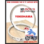 YOKOHAMA CUTTING ALLOY RIM BESI 140X17 + FREE STICKER 1 SET.