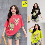 Women's Thai cotton t-shirt with WIDE FORM and La Bu Bu mix, super cool (M: LBB 888, loose fit)