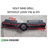Volkswagen Golf GTI MK6 Front Grilles Without Logo VW & logo GTI