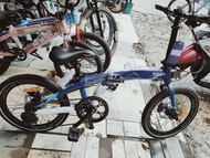 Sepeda Lipat Element Ecosmo biru 20in