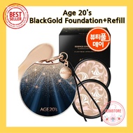 [Age 20's] Black Gold Edition Pact Foundation Case + Refill 2p