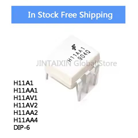 10pcs H11A1 H11AA1 H11AV1 H11AV2 H11AA2 H11AA4 DIP-6 Optocoupler IC Chip in Stock Wholesale