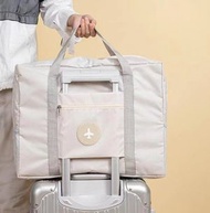 手提旅行登機包大容量防水簡約輕便攜折疊短途行李袋子套拉桿箱包 hangcarry 行李袋 旅行袋