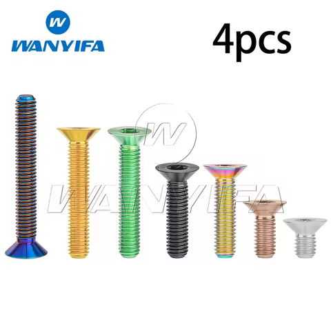 ​Wanyifa Titanium Bolts M4M5X8/10/12/15/20/25/30/35/40mm Countersunk Bead Plum Head Motorcycle Torx 