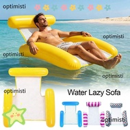 OPTIMISTI Floating Bed, Quick Inflation with Backrest Inflatable Water Hammock,  Mesh Seat Portable 