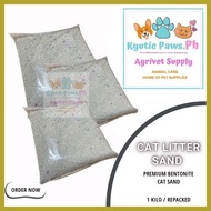 ✨ ◪ ▬ Cat litter sand bentonite and fine  repacked per kilo 1kg