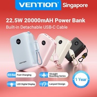 ShopeeVIP Vention Mini Power Bank Fast charging digital display powerbank 20000mAh Portable Slim Cha