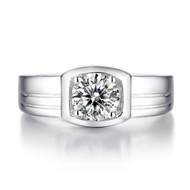 Luxury 925 Sterling Silver 1ct 6.5mm Moissanite Rings Size Adjustable G-H-I Color Heart Arrows Cut M