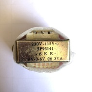 Transformer  6V-0-6V 3VA Two input