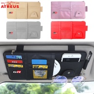 Toyota GR Leather Car Sun Visor Organizer With Zipper Sun Visor Multi-Purpose Storage Bag For Agya R