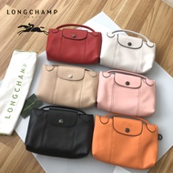 100% แท้ Longchamp Official Store ของแท้ Coin Purses &amp; Pouches LE PLIAGE CUIR 1061 757 กระเป๋าโทรศัพท์มือถือ Lambskin ไหล่กระเป๋าสี่เหลี่ยมเล็กๆ1061 737กระเป๋า Messenger อารมณ์กระเป๋าค