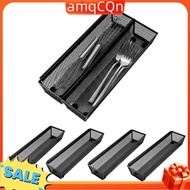 6pcs Drawer OrganizerSilverware Organizer for Kitchen Utensil Cutlery Tray Mesh Metal Organizer