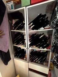 玻璃門書櫃櫃連儲物櫃