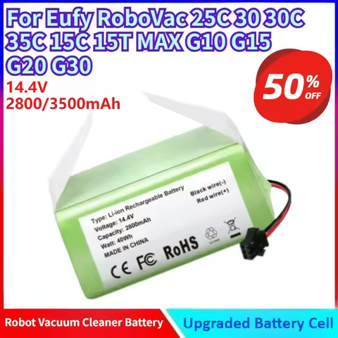 New Battery 2800/3500mAh 14.4V 4s1p for Eufy RoboVac 25C 30 30C 35C 15C 15T MAX G10 G15 G20 G30 Edge