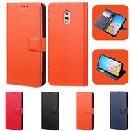 For Samsung Galaxy C8 C7 2017 J7 Plus Solid Color Flip Cover Simple Leather Phone Case