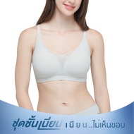Wacoal ชุดชั้นเนียน บราไร้โครง Smartsize เสริมฟองน้ำ รุ่น WB3Y32 สีเขียว (GR)
