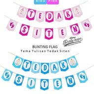 Aque Banner Tedak Siten Pink / Bunting Flag Tedak Siten / Banner