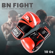 PERALATAN Bn Fight Boxing Gloves Muay Thai Leather Glove Breathable 10oz - BNT-1601 | Bn Fight Boxin