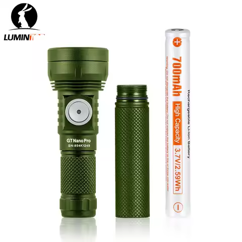 Lumintop GT NANO PRO V3.0 Mini flashlight with 10750 extend tube and battery 1600 lumens triple LED