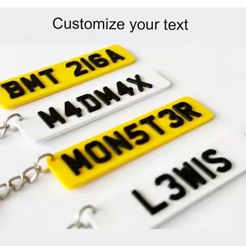 Personalised Keyring Number Plate License Plate Keyring Unique Gift - Car Accessory - Gift for Him -