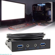 dreamedge13 2Port USB3 0 Hub Support 3 5mm Earphone Interfaces Front Panel Adapter