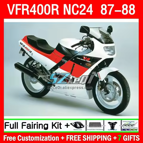 Fairing For HONDA NC24 VFR400 R V4 VFR400RR VFR400R RVF VFR 400 Red black R RR 39Q1.34 RVF400R 1987 