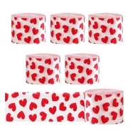 Top Set Of 6 Heart Print Crepe Paper Ribbons Colorful  Wrapping Paper Streamers