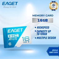 EAGET Memory Card 16GB - Original Memory Card for smartphome, gopro, cctv OFFICIAL 5 YEAR WARRANTY