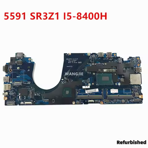 Laptop Motherboard For DELL Latitude 5591 Mainboard DDP80 LA-F711P CN-0DMR52 CN-04MVFR SR3Z1 I5-8400