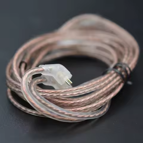 KZ 3.5mm Headphone Cable Silver Copper Cube Mixed Upgrade Cable Headset Wire With Mic B/C Pin For ED