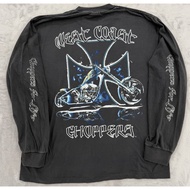 2026 New Style Retro Y2K West Coast Chopper Skull Motorcycle Long Sleeve Jessie Who?Printed Top Read