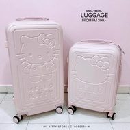 Ginza Travel X Sanrio Hello Kitty Travel Luggage 20” 26” Suitcase Bagasi Pink